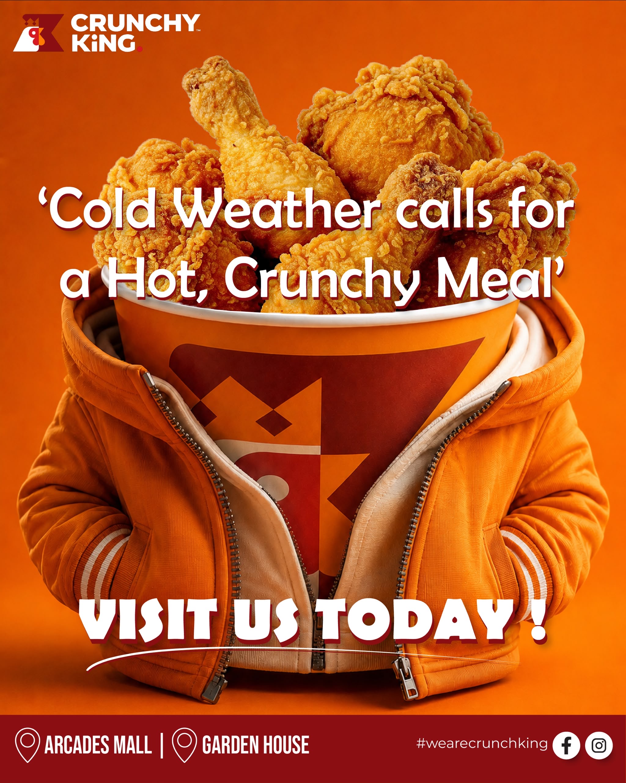 Cold weather calls for a hot CrunchyKing meal — visit us today